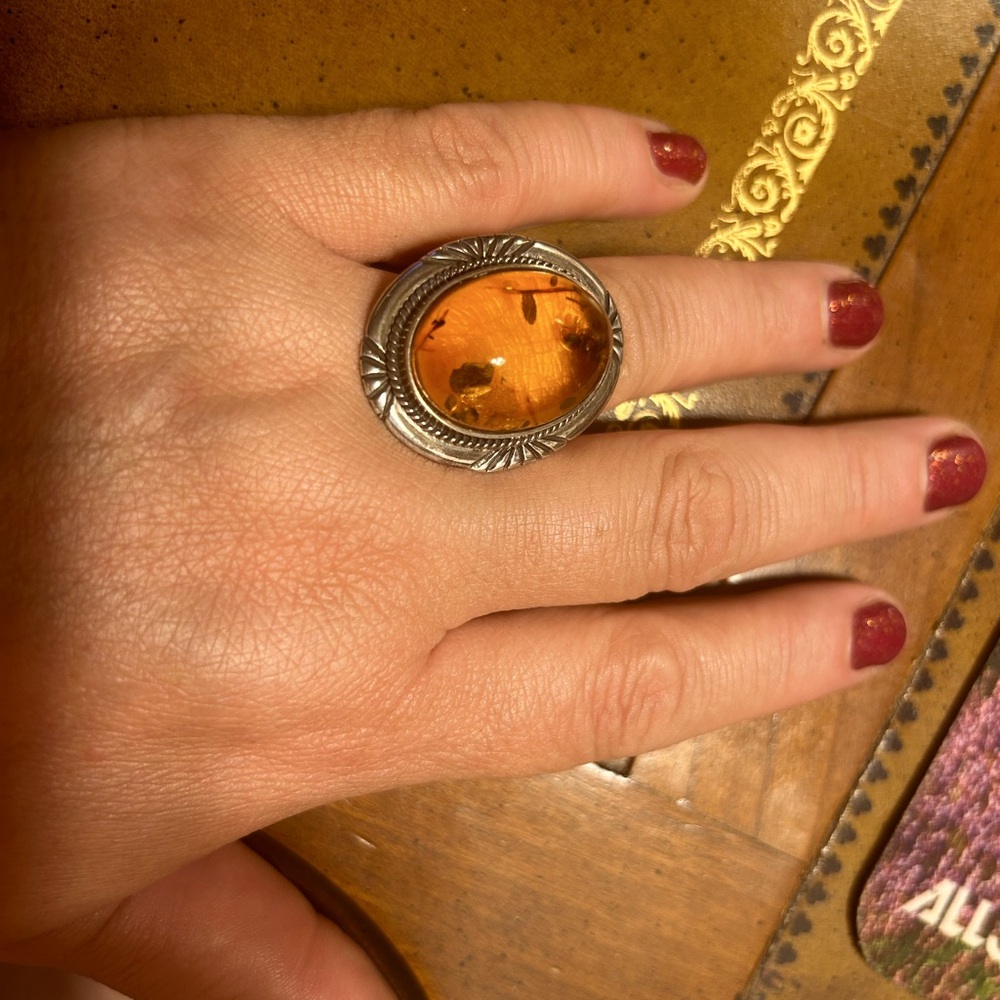 Beautiful Baltic Amber ring ( from Poland)